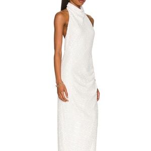 Samba white sequin gown
